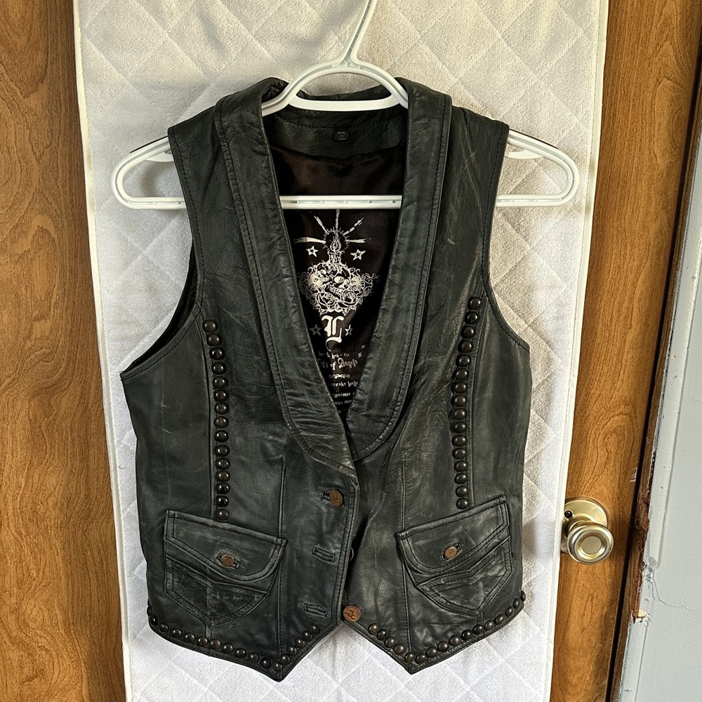 Lip Service Black Leather Vest